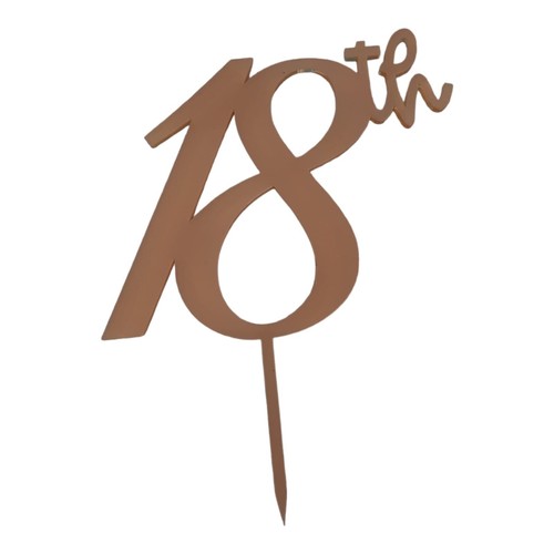 Cake topper plexiglass - in, oro