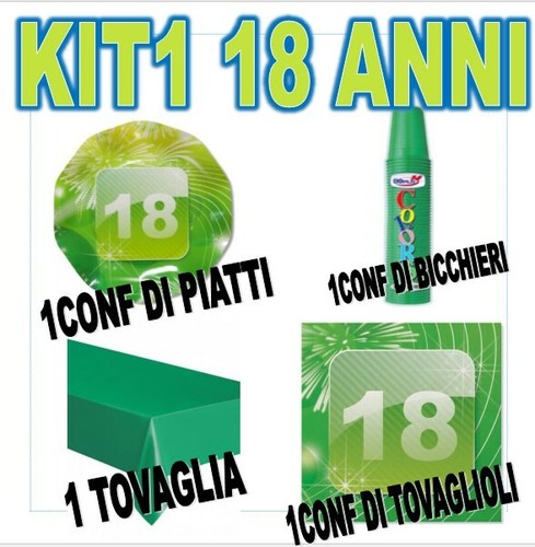 Kit festa anni coordinato - 18,